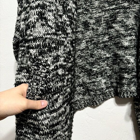 Knot Sisters Cardigan Sweater Mohair Dolman Black Knit Open Front Women sz M / L - Picture 4 of 9